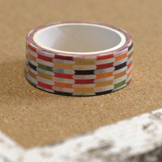 Holiday Stripe Washi Tape, Red, Green, Mustard & Gold